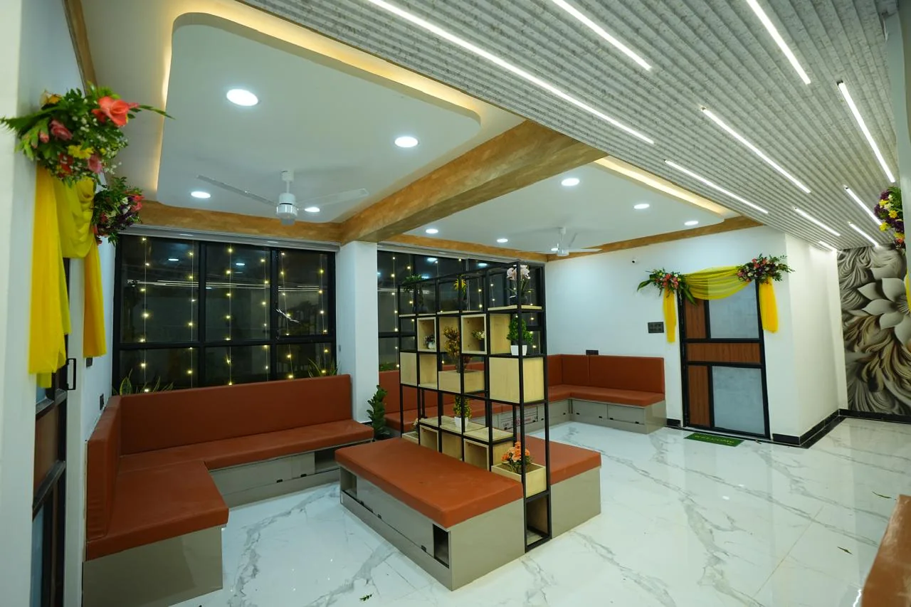Chiron hospital lobby seating area